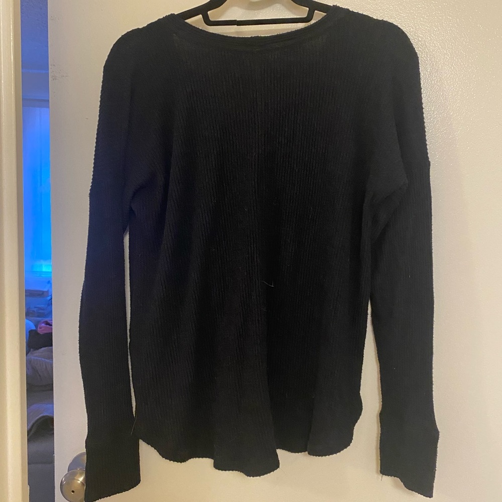 A&F Button Up And Tie Front Light Sweater Top - image 4